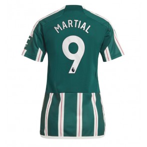Manchester United Anthony Martial #9 Koszulka Wyjazdowych Kobiety 2023-24 Krótki Rękaw